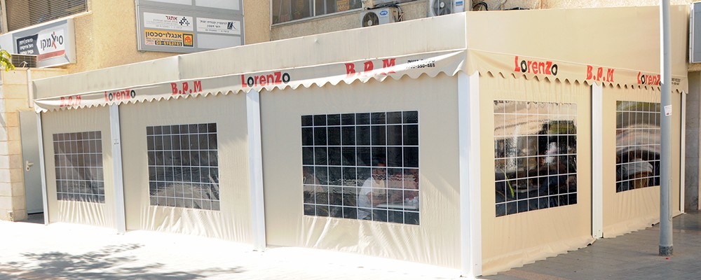 סוכך קבוע בשילוב סגירות חורף למסעדות - סככות נועה